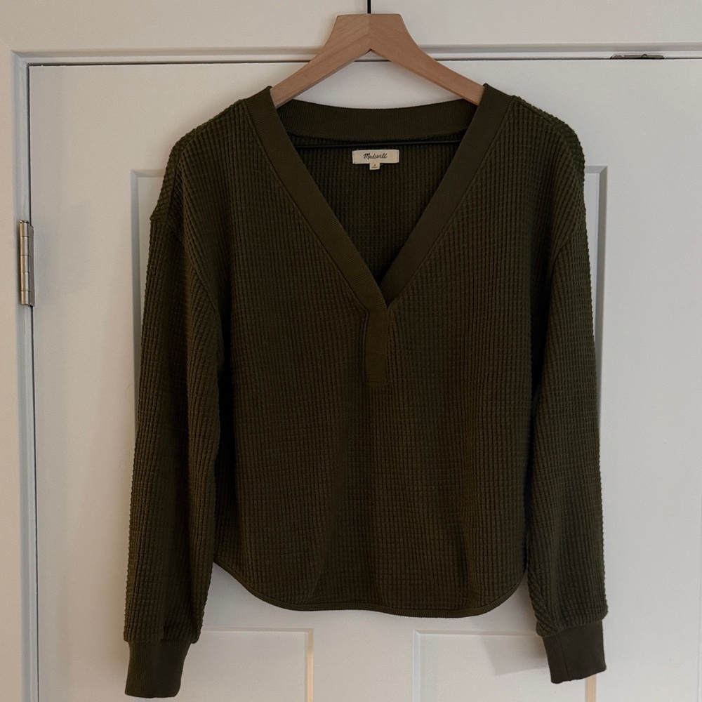 Madewell Brushed Waffle V-Neck T-Shirt